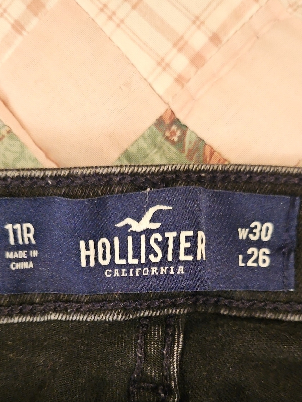 Hollister- Low Rise Super Skinny Crop Jeans - Floral Embrodery Size 11 R - Picture 8 of 10